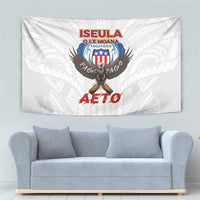 American Samoa Fautasi Tapestry Pago Pago Aeto and Iseula o le Moana of Fagatogo White Color LT03 - Polynesian Pride