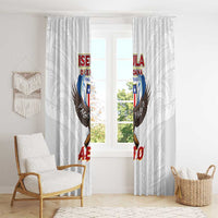 American Samoa Fautasi Window Curtain Pago Pago Aeto and Iseula o le Moana of Fagatogo White Color LT03 - Polynesian Pride