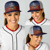 American Samoa Fautasi Baseball Net Cap Pago Pago Aeto and Iseula o le Moana of Fagatogo Red-Blue LT03 - Polynesian Pride