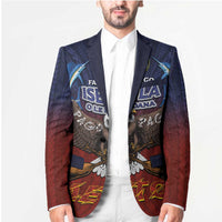 American Samoa Fautasi Blazer Pago Pago Aeto and Iseula o le Moana of Fagatogo Red-Blue LT03 - Polynesian Pride