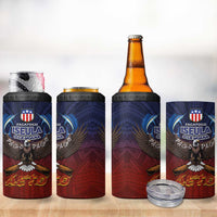 American Samoa Fautasi 4 in 1 Can Cooler Tumbler Pago Pago Aeto and Iseula o le Moana of Fagatogo Red-Blue LT03 - Polynesian Pride