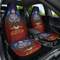 American Samoa Fautasi Car Seat Cover Pago Pago Aeto and Iseula o le Moana of Fagatogo Red-Blue LT03 One Size Blue - Polynesian Pride