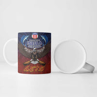 American Samoa Fautasi Ceramic Mug Pago Pago Aeto and Iseula o le Moana of Fagatogo Red-Blue LT03 - Polynesian Pride
