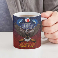 American Samoa Fautasi Ceramic Mug Pago Pago Aeto and Iseula o le Moana of Fagatogo Red-Blue LT03 - Polynesian Pride