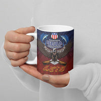 American Samoa Fautasi Ceramic Mug Pago Pago Aeto and Iseula o le Moana of Fagatogo Red-Blue LT03 - Polynesian Pride