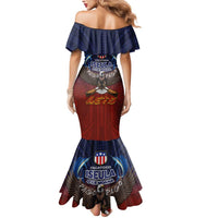 American Samoa Fautasi Mermaid Dress Pago Pago Aeto and Iseula o le Moana of Fagatogo Red-Blue LT03 - Polynesian Pride