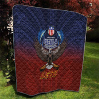 American Samoa Fautasi Quilt Pago Pago Aeto and Iseula o le Moana of Fagatogo Red-Blue LT03 - Polynesian Pride