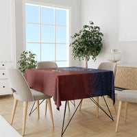 American Samoa Fautasi Tablecloth Pago Pago Aeto and Iseula o le Moana of Fagatogo Red-Blue LT03 - Polynesian Pride
