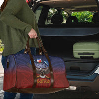 American Samoa Fautasi Travel Bag Pago Pago Aeto and Iseula o le Moana of Fagatogo Red-Blue LT03 - Polynesian Pride