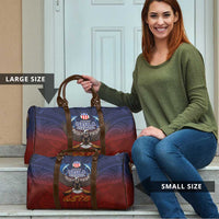 American Samoa Fautasi Travel Bag Pago Pago Aeto and Iseula o le Moana of Fagatogo Red-Blue LT03 - Polynesian Pride