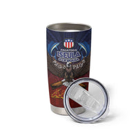 American Samoa Fautasi Tumbler Cup Pago Pago Aeto and Iseula o le Moana of Fagatogo Red-Blue LT03 - Polynesian Pride
