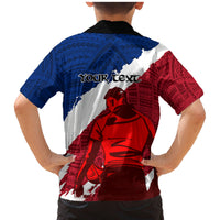 Custom Samoa Rugby Family Matching Mermaid Dress and Hawaiian Shirt Siva Tau Dance Polynesian Tattoo Brush Style LT03 - Polynesian Pride