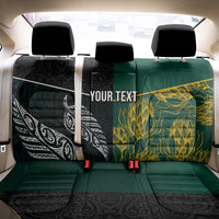 Personalised South Africa and New Zealand Back Car Seat Cover King Protea and Silver Fern Mix Culture Pattern LT03 - Polynesian Pride