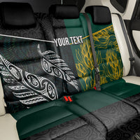 Personalised South Africa and New Zealand Back Car Seat Cover King Protea and Silver Fern Mix Culture Pattern LT03 - Polynesian Pride