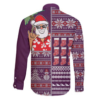 Hawaii Mele Kalikimaka Family Matching Tank Maxi Dress and Hawaiian Shirt Aloha and Christmas Elements Patchwork Pink Style LT03 - Polynesian Pride