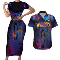 Aotearoa Arts Festival 2025 Couples Matching Short Sleeve Bodycon Dress and Hawaiian Shirt Maori Music Art Dance - Rhythmic Vibes LT03 Black - Polynesian Pride