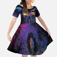 Aotearoa Arts Festival 2025 Family Matching Tank Maxi Dress and Hawaiian Shirt Maori Music Art Dance - Rhythmic Vibes LT03 Daughter's Dress Black - Polynesian Pride