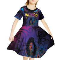 Aotearoa Arts Festival 2025 Kid Short Sleeve Dress Maori Music Art Dance - Rhythmic Vibes LT03 - Polynesian Pride