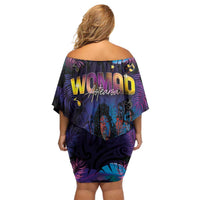 Aotearoa Arts Festival 2025 Off Shoulder Short Dress Maori Music Art Dance - Rhythmic Vibes LT03 - Polynesian Pride