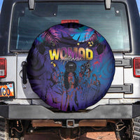 Aotearoa Arts Festival 2025 Spare Tire Cover Maori Music Art Dance - Rhythmic Vibes LT03 Black - Polynesian Pride