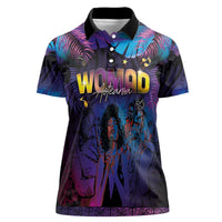 Aotearoa Arts Festival 2025 Women Polo Shirt Maori Music Art Dance - Rhythmic Vibes LT03 Female Black - Polynesian Pride
