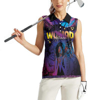 Aotearoa Arts Festival 2025 Women Sleeveless Polo Shirt Maori Music Art Dance - Rhythmic Vibes LT03 - Polynesian Pride