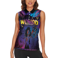 Aotearoa Arts Festival 2025 Women Sleeveless Polo Shirt Maori Music Art Dance - Rhythmic Vibes LT03 - Polynesian Pride