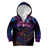 Aotearoa Arts Festival 2025 Kid Hoodie Maori Performing Art and Music - Rhythmic Vibes LT03 Zip Hoodie Black - Polynesian Pride