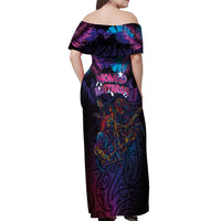 Aotearoa Arts Festival 2025 Off Shoulder Maxi Dress Maori Performing Art and Music - Rhythmic Vibes LT03 - Polynesian Pride
