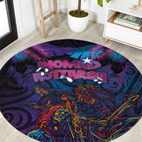 Aotearoa Arts Festival 2025 Round Carpet Maori Performing Art and Music - Rhythmic Vibes LT03 Black - Polynesian Pride