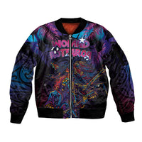Aotearoa Arts Festival 2025 Sleeve Zip Bomber Jacket Maori Performing Art and Music - Rhythmic Vibes LT03 Unisex Black - Polynesian Pride