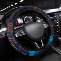 Aotearoa Arts Festival 2025 Steering Wheel Cover Maori Performing Art and Music - Rhythmic Vibes LT03 Universal Fit Black - Polynesian Pride