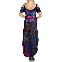 Aotearoa Arts Festival 2025 Summer Maxi Dress Maori Performing Art and Music - Rhythmic Vibes LT03 - Polynesian Pride