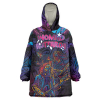 Aotearoa Arts Festival 2025 Wearable Blanket Hoodie Maori Performing Art and Music - Rhythmic Vibes LT03 One Size Black - Polynesian Pride