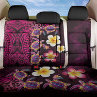 Hawaiian Turtles and Plumeria Back Car Seat Cover Polynesian Art Tribal Tattoo Cerise LT03 One Size Pink - Polynesian Pride