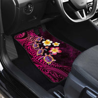 Hawaiian Turtles and Plumeria Car Mats Polynesian Art Tribal Tattoo Cerise LT03 - Polynesian Pride