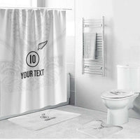 Custom New Zealand Football Bathroom Set The Whites-Sporty T90 Style LT03 Bathroom Set (4 pcs) White - Polynesian Pride