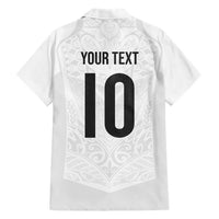 Custom New Zealand Football Family Matching Short Sleeve Bodycon Dress and Hawaiian Shirt The Whites-Sporty T90 Style LT03 - Polynesian Pride