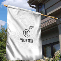 Custom New Zealand Football Garden Flag The Whites-Sporty T90 Style LT03 - Polynesian Pride