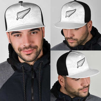 New Zealand Football Mesh Trucker Cap The Whites-Sporty T90 Style LT03 - Polynesian Pride