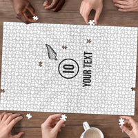 Custom New Zealand Football Puzzle The Whites-Sporty T90 Style LT03 - Polynesian Pride