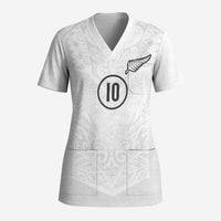 Custom New Zealand Football Scrub Top The Whites-Sporty T90 Style LT03 Adult White - Polynesian Pride