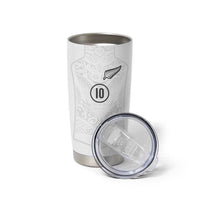 Custom New Zealand Football Tumbler Cup The Whites-Sporty T90 Style LT03 - Polynesian Pride