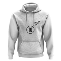 Custom New Zealand Football Zip Hoodie The Whites-Sporty T90 Style LT03 Pullover Hoodie White - Polynesian Pride
