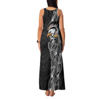 American Samoa Flag Day Family Matching Tank Maxi Dress and Hawaiian Shirt Tribal Tattoo with Eagle Black LT03 - Polynesian Pride