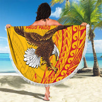 American Samoa Flag Day Beach Blanket Fautasi Race Pago Pago-Aeto Eagle Wings Tribal Style