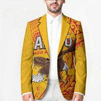 Personalised American Samoa Flag Day Blazer Fautasi Race Pago Pago-Aeto Eagle Wings Tribal Style
