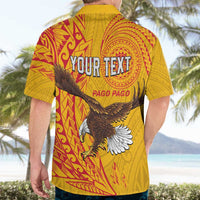 Personalised American Samoa Flag Day Hawaiian Shirt Fautasi Race Pago Pago-Aeto Eagle Wings Tribal Style LT03 - Polynesian Pride