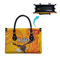 American Samoa Flag Day Leather Bag Fautasi Race Pago Pago-Aeto Eagle Wings Tribal Style