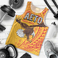 Personalised American Samoa Flag Day Men Tank Top Fautasi Race Pago Pago-Aeto Eagle Wings Tribal Style LT03 - Polynesian Pride